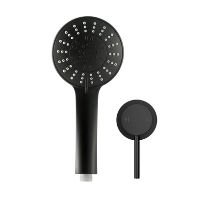 Cefito 4.5" Handheld Shower Head Round with Wall Bathroom Mixer SHOWER-A4-RO-BK-MIXER-RO