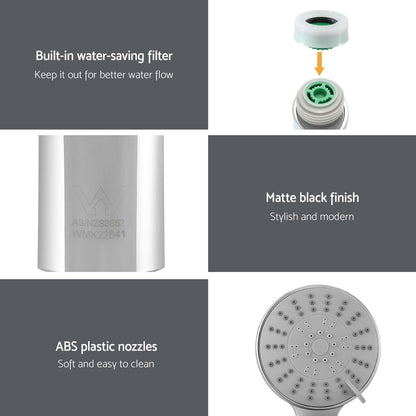 Handheld Shower Head 4.5" High Pressure 5 Modes Poweful Round Chrome SHOWER-A4-RO-SI