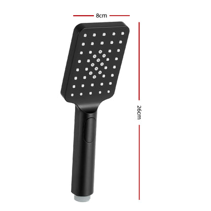 Handheld Shower Head 3.1'' High Pressure 3 Spray Modes Square Black SHOWER-A4-SQ-BK