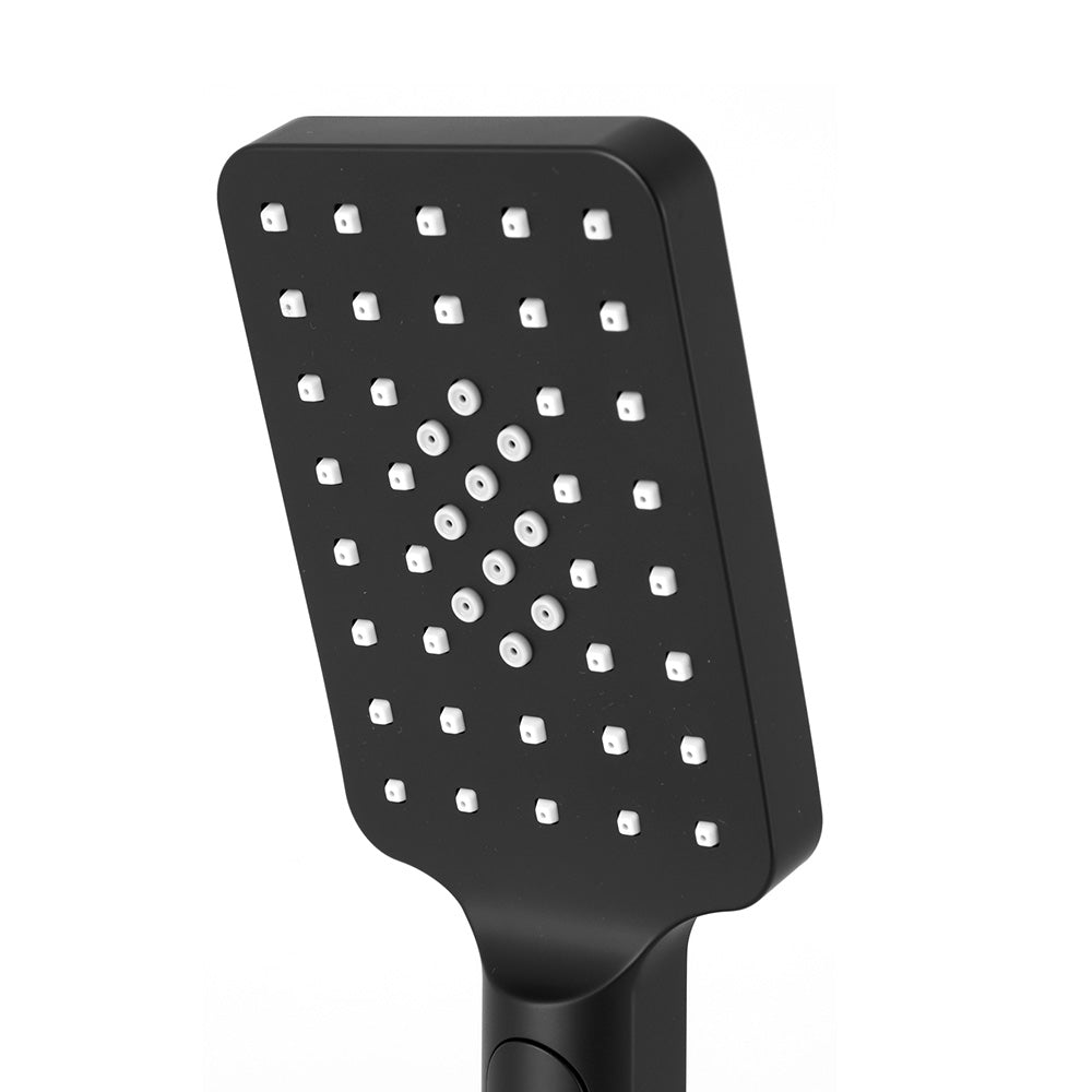 Handheld Shower Head 3.1'' High Pressure 3 Spray Modes Square Black SHOWER-A4-SQ-BK