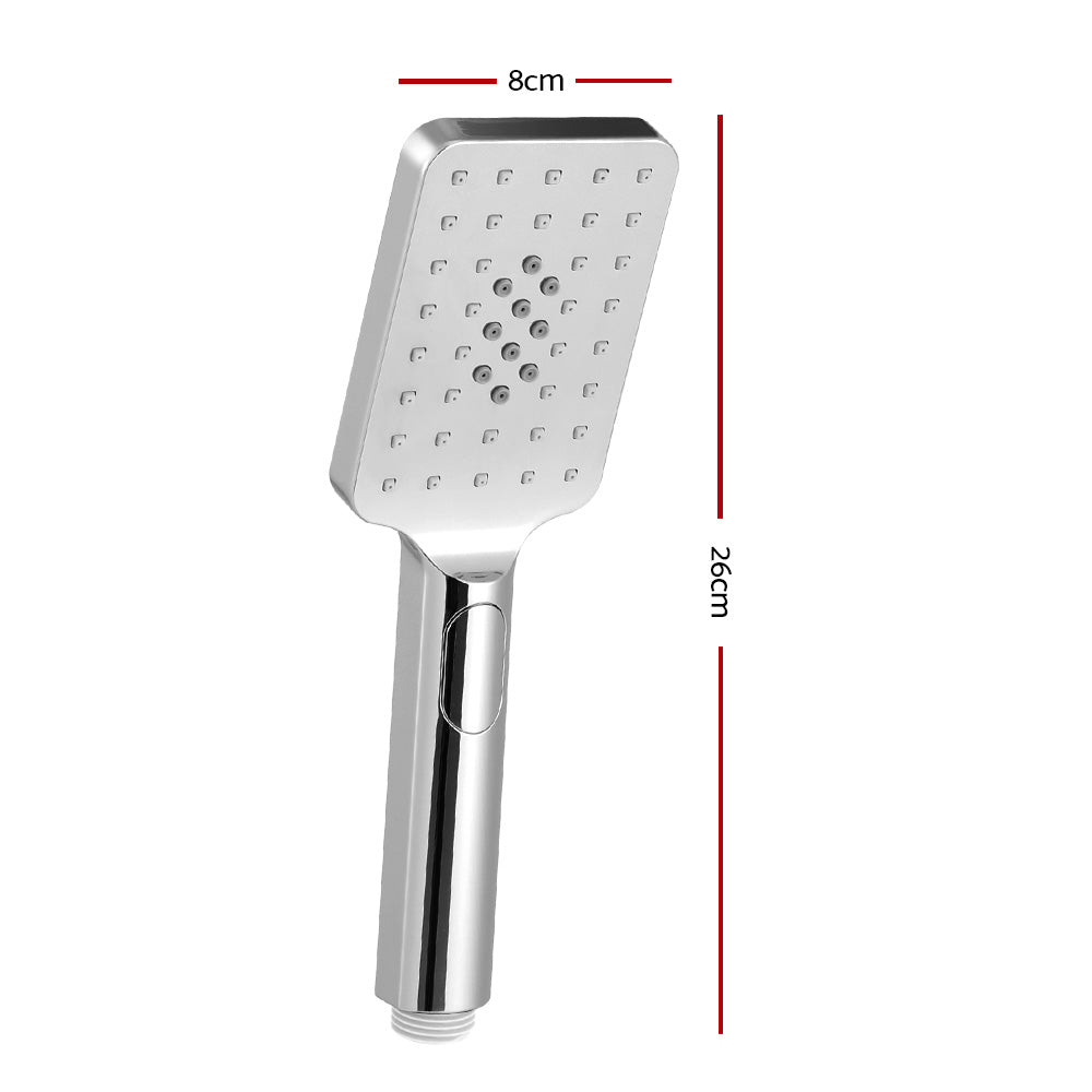 Handheld Shower Head 3.1'' High Pressure 3 Spray Modes Square Chrome SHOWER-A4-SQ-SI