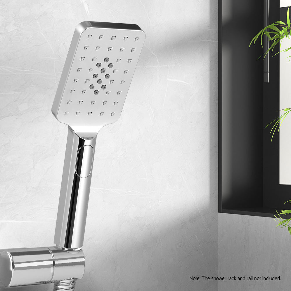 Handheld Shower Head 3.1'' High Pressure 3 Spray Modes Square Chrome SHOWER-A4-SQ-SI
