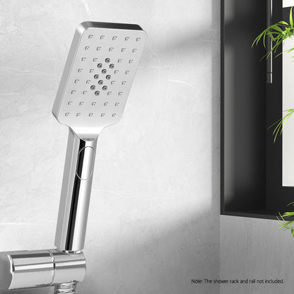 Handheld Shower Head 3.1'' High Pressure 3 Spray Modes Square Chrome SHOWER-A4-SQ-SI
