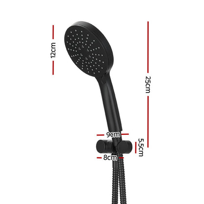 Handheld Shower Head Holder 4.7'' High Pressure Black SHOWER-A6-RO-BK