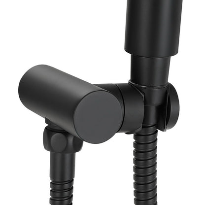 Handheld Shower Head Holder 4.7'' High Pressure Black SHOWER-A6-RO-BK
