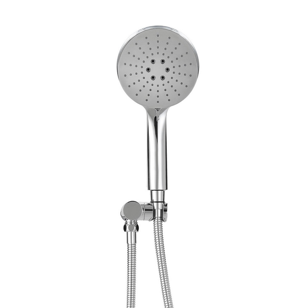 Handheld Shower Head Holder 4.7'' High Pressure Silver SHOWER-A6-RO-SI
