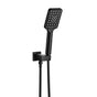 Handheld Shower Head Holder 3.1'' High Pressure Black SHOWER-A6-SQ-BK