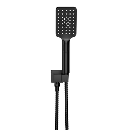 Handheld Shower Head Holder 3.1'' High Pressure Black SHOWER-A6-SQ-BK