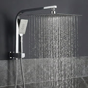 12" Rain Shower Head Set with 3-Mode Handheld Brass High Pressure WELS Chrome SHOWER-B-B2-SQ-12-SI