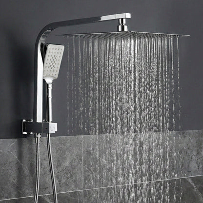 12" Rain Shower Head Set with 3-Mode Handheld Brass High Pressure WELS Chrome SHOWER-B-B2-SQ-12-SI