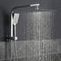 12" Rain Shower Head Set with 3-Mode Handheld Brass High Pressure WELS Chrome SHOWER-B-B2-SQ-12-SI