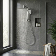 12" Rain Shower Head Set with 3-Mode Handheld Brass High Pressure WELS Chrome SHOWER-B-B2-SQ-12-SI