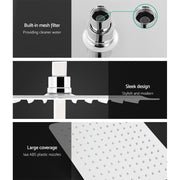 Cefito 10'' Rain Shower Head Set Handheld Square High Pressure Chrome SHOWER-B2-SQ-10-SI