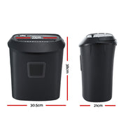 Devanti Electric Paper Shredder for Home Office 10 A4 Paper Sheet Cross-Cut Paper SHRED-1001C-BK