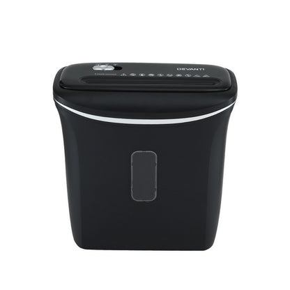 Devanti 12L Cross-Cut Shredder 8-Sheet Paper Home Office Credit Card SHRED-806C-BK