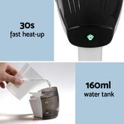 Devanti Clothes Steamer, 1500W Powerful Fast 30s Heat-Up Continuous Steam Lock 160ml Tank Fabric Brush SI-PORT-0032-WH