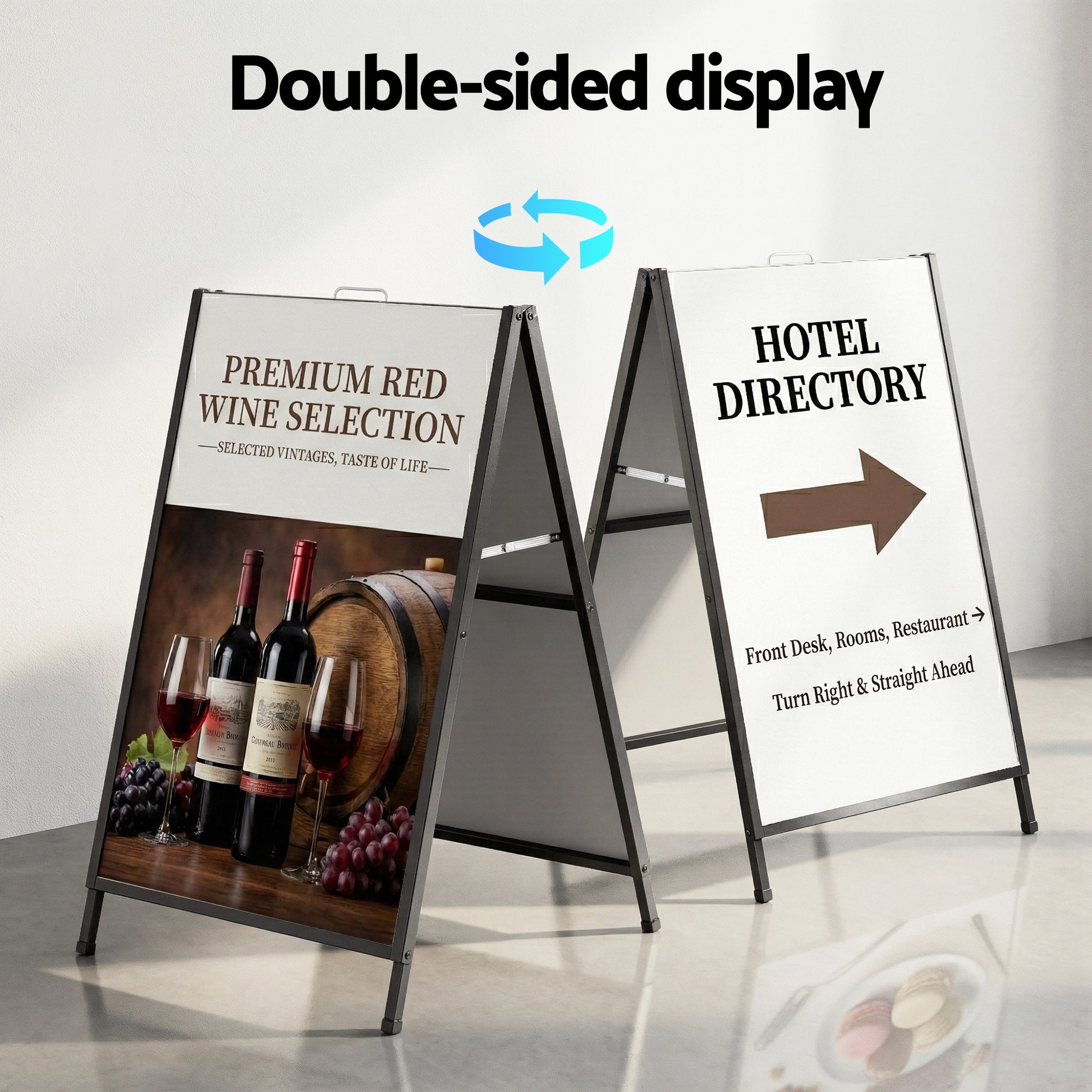 A1 Frame Sign Stand Double Sided Poster Display Board Outdoor Advertising 60x90cm SIB-AD-60X90-BK