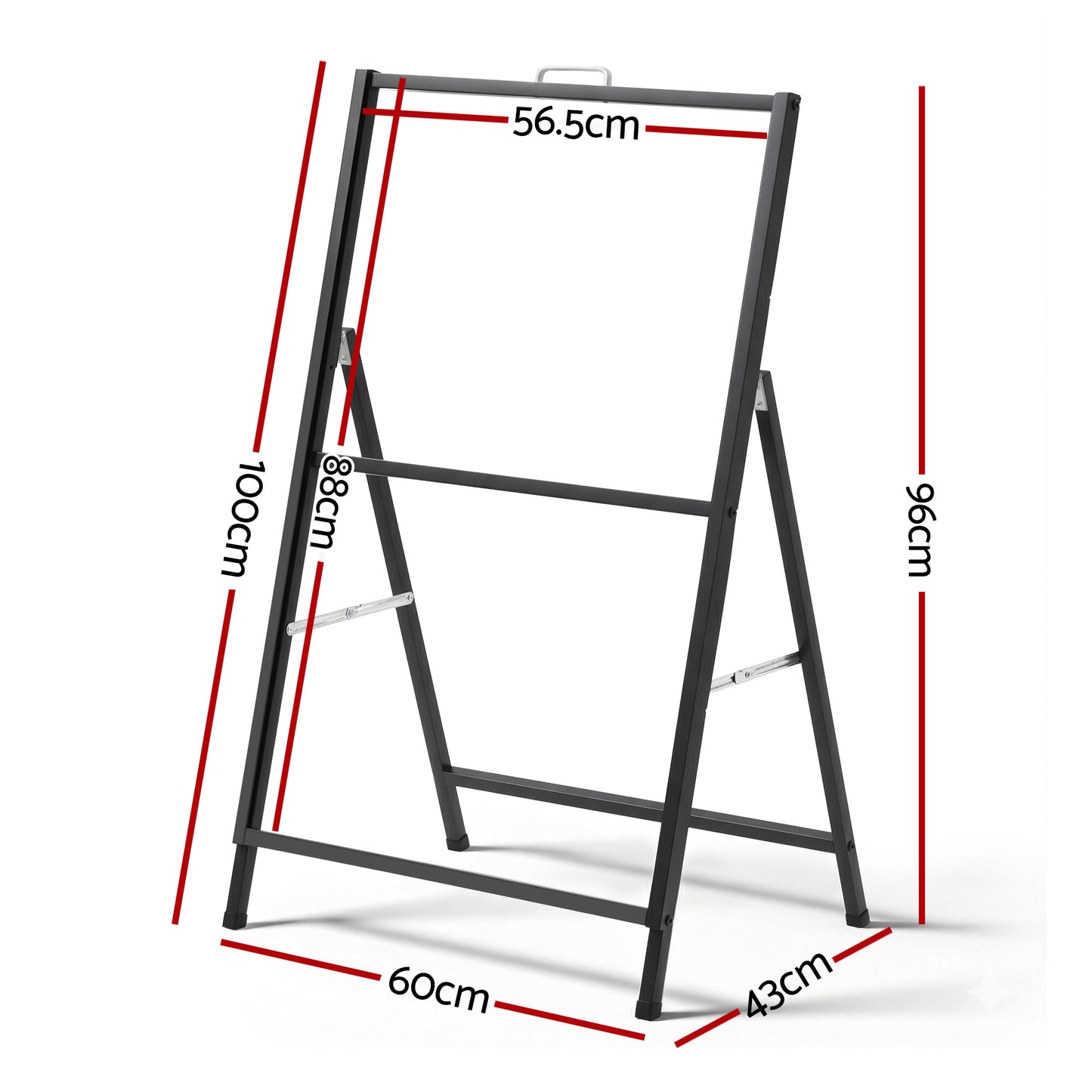 A1 Frame Sign Stand Single Sided Poster Display Board Outdoor Advertising 60x90cm SIB-AS-60X90-BK