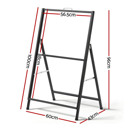 A1 Frame Sign Stand Single Sided Poster Display Board Outdoor Advertising 60x90cm SIB-AS-60X90-BK