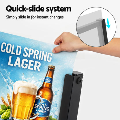 A1 Frame Sign Stand Single Sided Poster Display Board Outdoor Advertising 60x90cm SIB-AS-60X90-BK