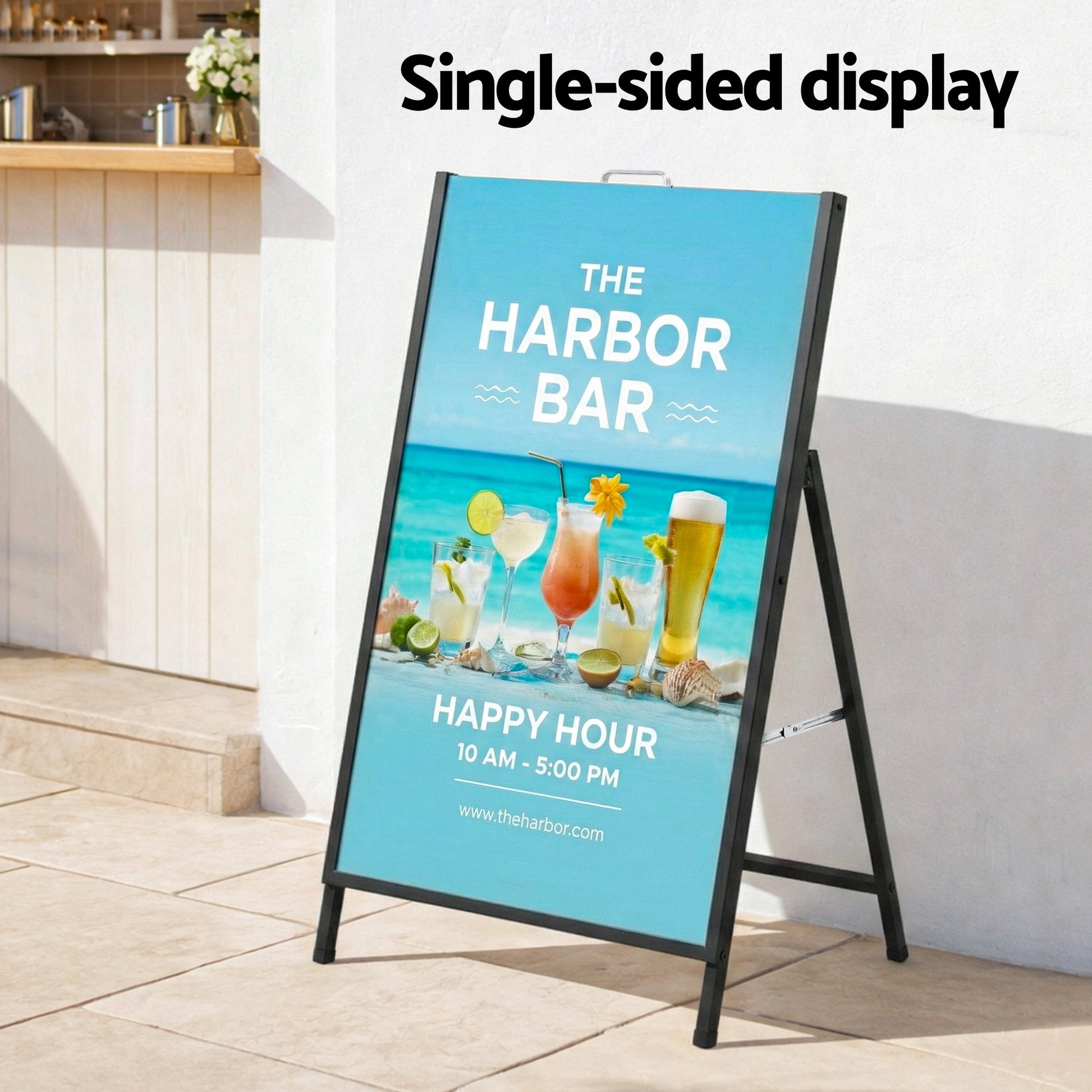 A1 Frame Sign Stand Single Sided Poster Display Board Outdoor Advertising 60x90cm SIB-AS-60X90-BK