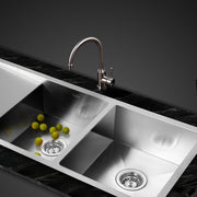 Cefito Kitchen Sink 111X45CM Stainless Steel Basin Double Bowl Silver SINK-11145-R010