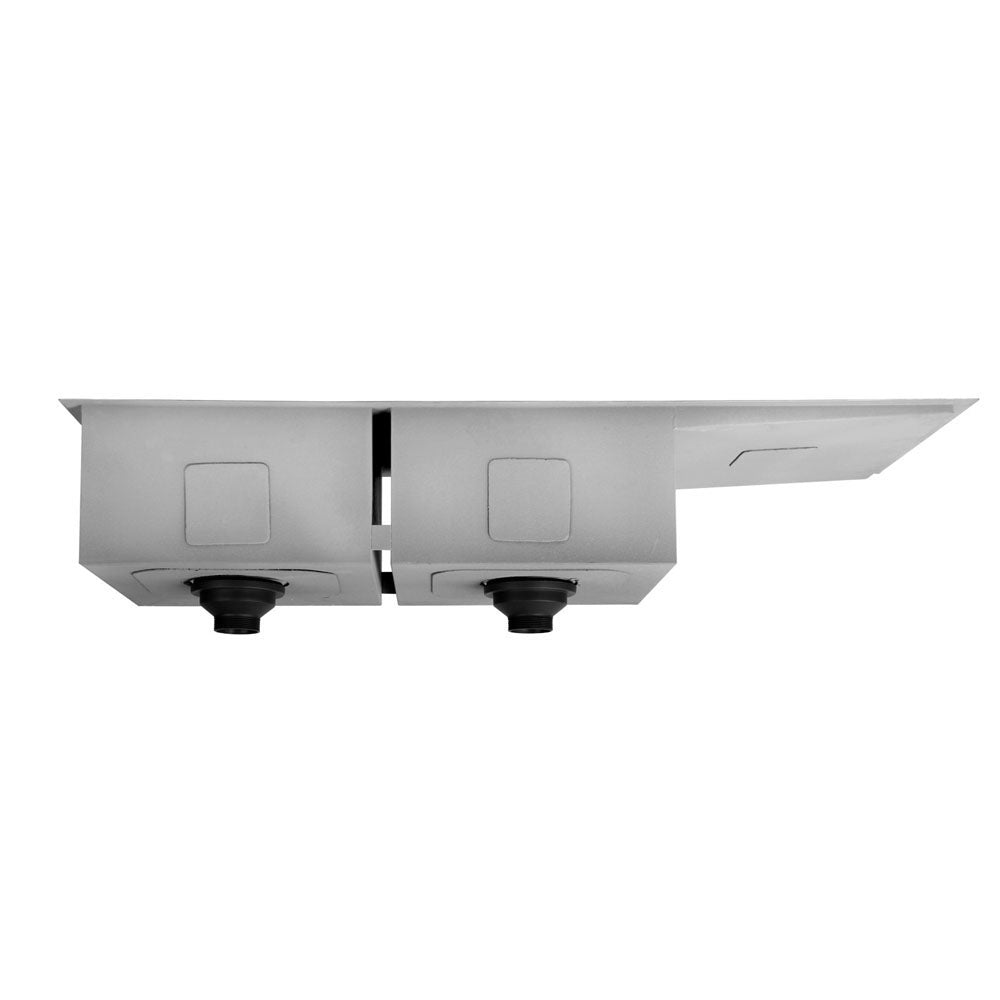 Cefito Kitchen Sink 111X45CM Stainless Steel Basin Double Bowl Silver SINK-11145-R010