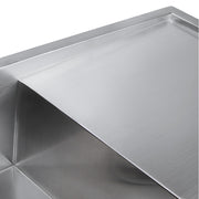 Cefito Kitchen Sink 111X45CM Stainless Steel Basin Double Bowl Silver SINK-11145-R010