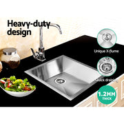 Cefito Kitchen Sink 45X39CM Stainless Steel Basin Single Bowl Silver SINK-3945-R0-SI