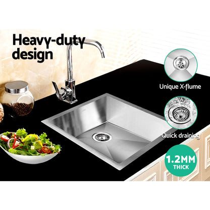 Cefito Kitchen Sink 45X39CM Stainless Steel Basin Single Bowl Silver SINK-3945-R0-SI