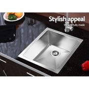 Cefito Kitchen Sink 45X39CM Stainless Steel Basin Single Bowl Silver SINK-3945-R0-SI