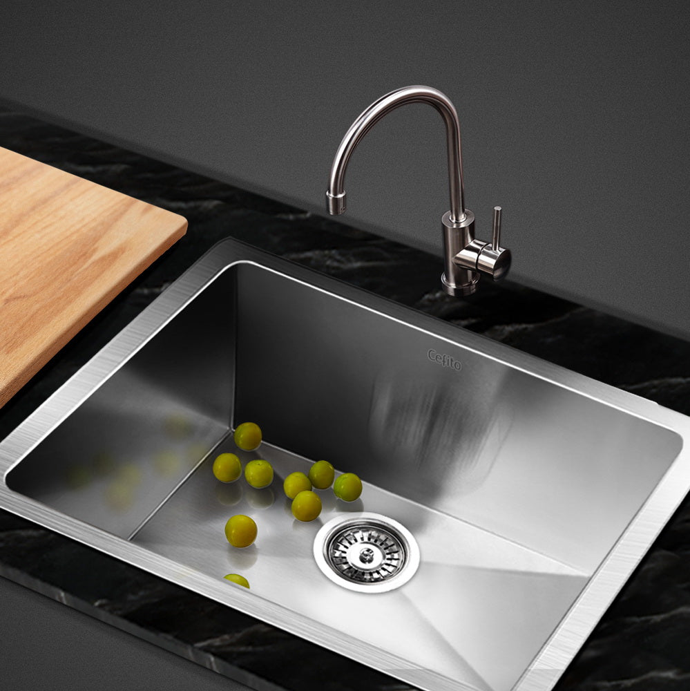 Cefito Kitchen Sink 51X45CM Stainless Steel Basin Single Bowl Silver SINK-5145-R010