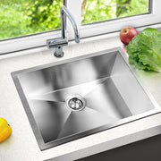 Cefito Kitchen Sink 60X45CM Stainless Steel Basin Single Bowl Silver SINK-6045-R010