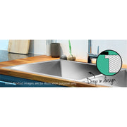 Cefito Kitchen Sink 71X45CM Stainless Steel Basin Double Bowl Silver SINK-7145-R010