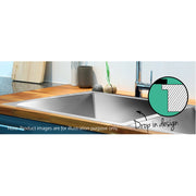 Cefito Kitchen Sink 77X45CM Stainless Steel Basin Double Bowl Silver SINK-7745-R010