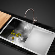 Cefito Kitchen Sink 87X45CM Stainless Steel Basin Single Bowl Silver SINK-8745-R010