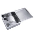 Cefito Kitchen Sink 87X45CM Stainless Steel Basin Single Bowl Silver SINK-8745-R010