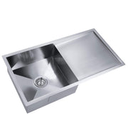 Cefito Kitchen Sink 87X45CM Stainless Steel Basin Single Bowl Silver SINK-8745-R010