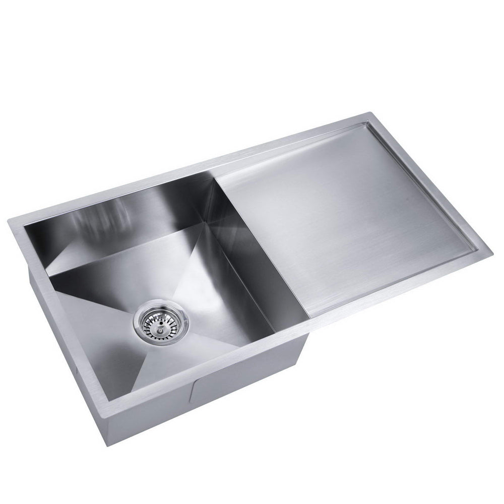 Cefito Kitchen Sink 87X45CM Stainless Steel Basin Single Bowl Silver SINK-8745-R010