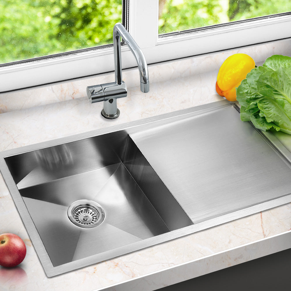 Cefito Kitchen Sink 96X45CM Stainless Steel Basin Single Bowl Silver SINK-9645-R010