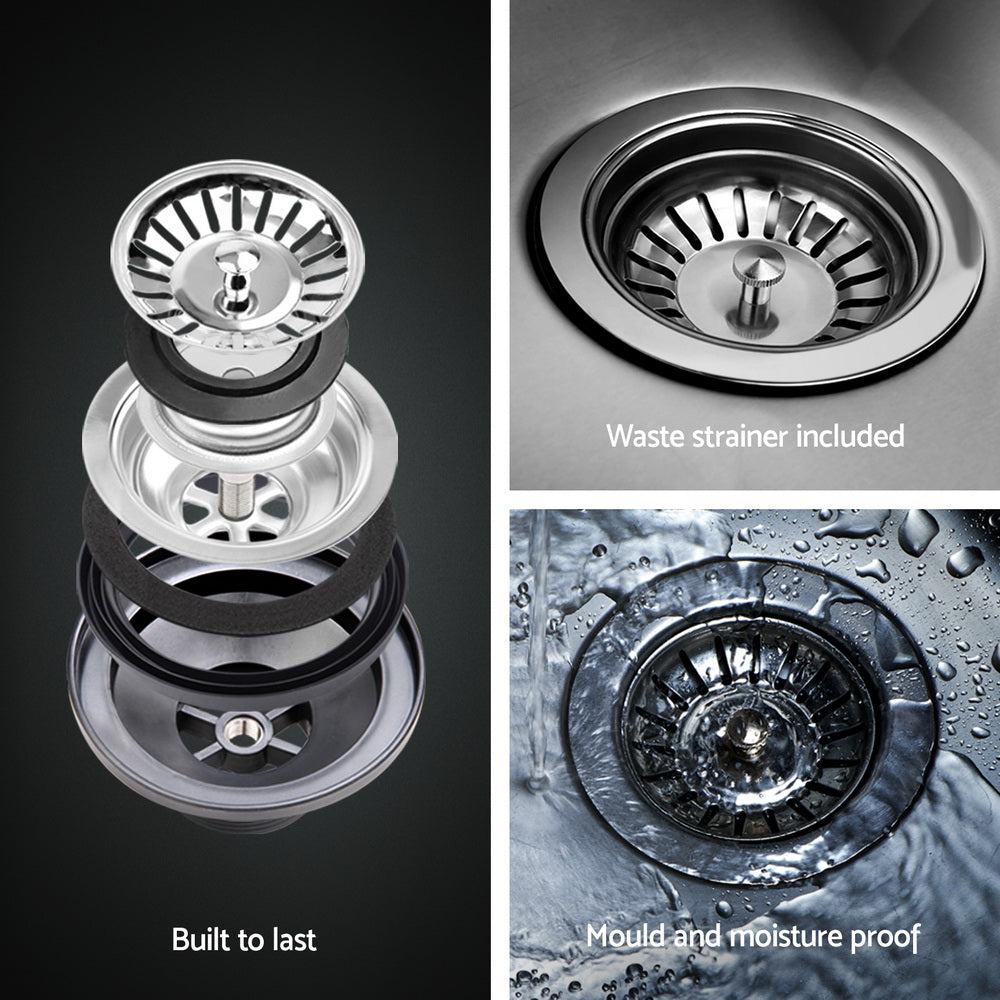 Cefito Kitchen Sink Basin Stainless Steel Under/Top/Flush Mount Bowl 155X50CM SINK-B-15550-R010