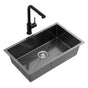 Cefito Stainless Steel Sink 60x45CM With Pull Out Mixer Tap Kitchen Basin Single Bowl Black SINK-BLACK-6045-48