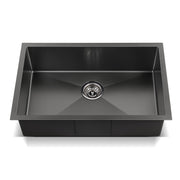 Cefito Kitchen Sink 70X45CM Stainless Steel Basin Single Bowl Black SINK-BLACK-7045