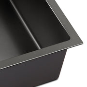 Cefito Kitchen Sink 70X45CM Stainless Steel Basin Single Bowl Black SINK-BLACK-7045