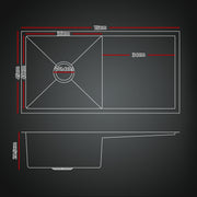 Cefito Stainless Steel Sink 75x45CM With Pull Out Mixer Tap Kitchen Basin Single Bowl Black SINK-BLACK-7545-52