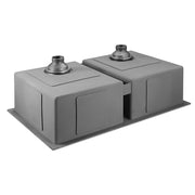 Cefito Kitchen Sink 77X45CM Stainless Steel Basin Double Bowl Black SINK-BLACK-7745