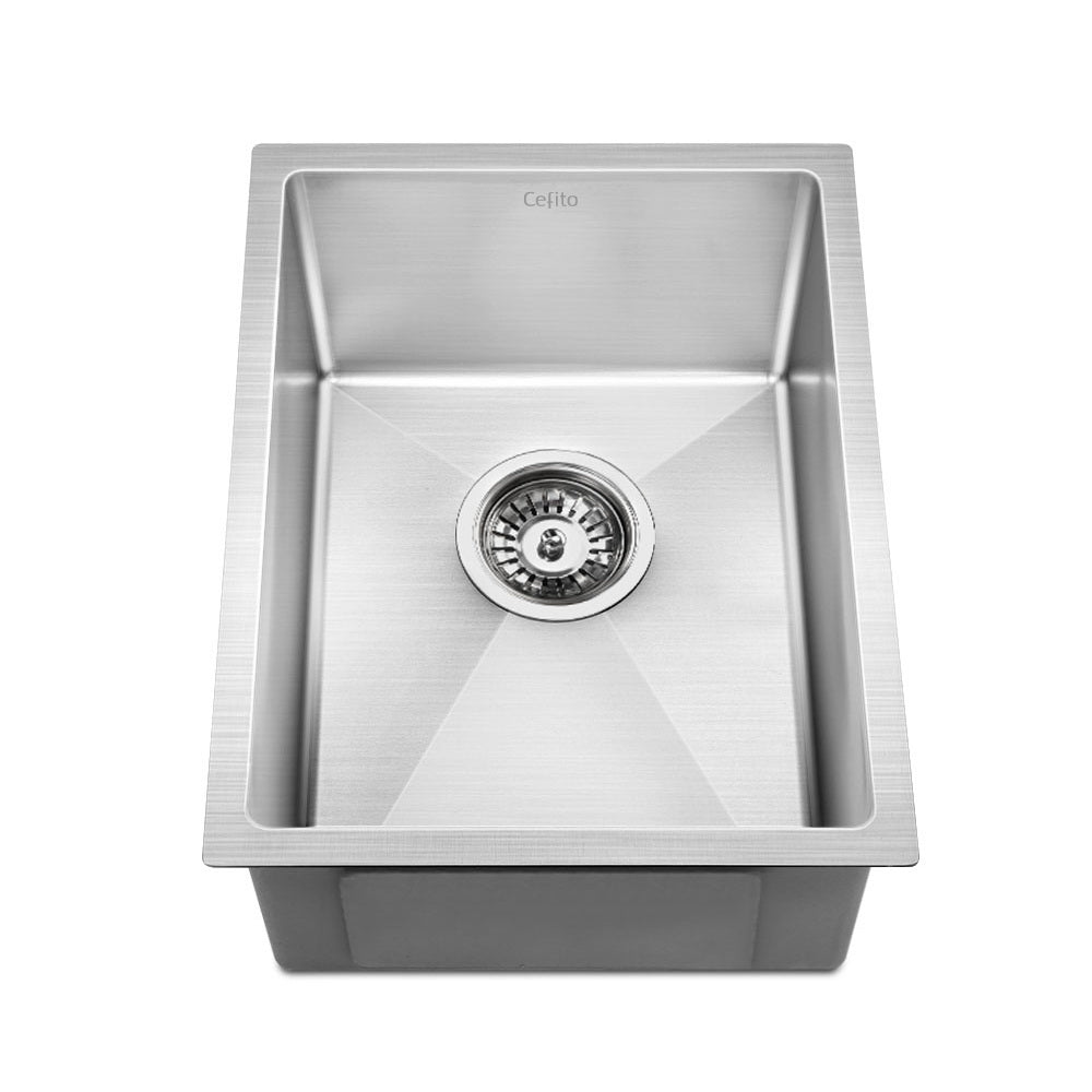 Cefito Kitchen Sink 44X34CM Stainless Steel Nano Basin Single Bowl Silver SINK-NA-3444-SI