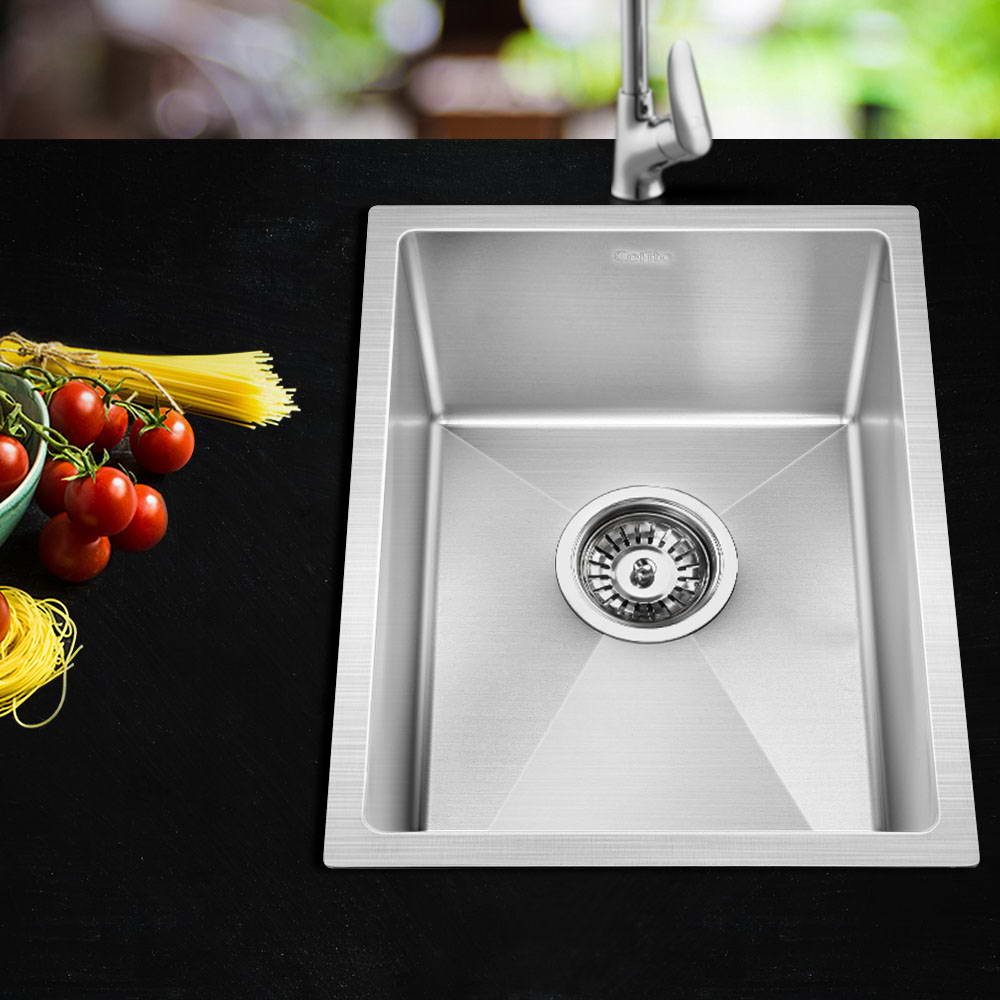 Cefito Kitchen Sink 44X34CM Stainless Steel Nano Basin Single Bowl Silver SINK-NA-3444-SI