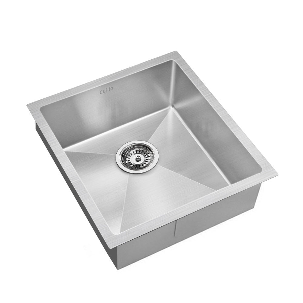 Cefito Handmade Kitchen Sink Stainless steel Sink 44cm x 45cm SINK-NA-4445-SI