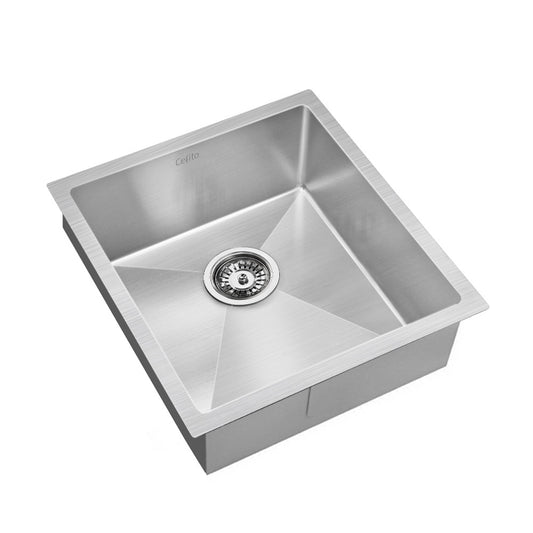 Cefito Handmade Kitchen Sink Stainless steel Sink 44cm x 45cm SINK-NA-4445-SI